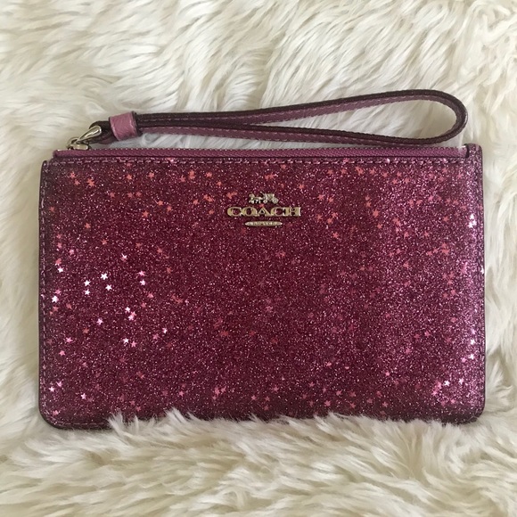 SOLD - Coach Fuschia Glitter Wristlet - NWT - Picture 2 of 10
